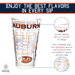 Auburn University Pint Glasses - Full Color Tigers Logo & Campus Map - Auburn Tigers College Gift Idea Grads and Alumni (Set of 2)