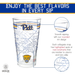 University of Pittsburgh Pint Glasses - Full Color Pittsburgh Panthers Logo & Campus Map Panthers Gift College Grads and Alumni (Set of 2)