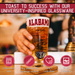 University of Alabama Pint Glasses - Full Color Alabama Logo & Campus Map Gift Idea College Grads and Alumni (Set of 2)