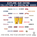 University of Illinois Pint Glasses - Contains Full Color Illinois Logo & Campus Map - Gift Idea College Grads and Alumni (Set of 2)