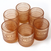 Bubble Cylinder Candle Holder - 6.35cm (Set of 6) Amber
