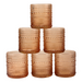 Bubble Cylinder Candle Holder - 6.35cm (Set of 6) Amber