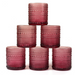 Bubble Cylinder Candle Holder - 6.35cm (Set of 6) Red