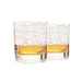 New Orleans Etched Street Grid Whiskey Glasses