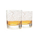 Philadelphia Etched Street Grid Whiskey Glasses