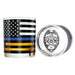 Thin Blue Line Police Officer Whiskey Old Fashioned Glasses (Set of 2)
