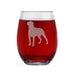 Rottweiler Etched Stemless Wine Glasses