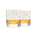 Tampa Etched Street Grid Whiskey Glasses