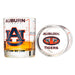 Auburn University Whiskey Glass Set (2 Low Ball Glasses)