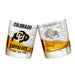 University of Colorado Whiskey Glass Set (2 Low Ball Glasses)