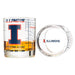 University Of Illinois Whiskey Glass Set (2 Low Ball Glasses)
