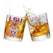 Louisiana State University Whiskey Glass Set (2 Low Ball Glasses)