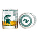 Michigan State University Whiskey Glass Set (2 Low Ball Glasses)