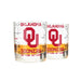 University Of Oklahoma Whiskey Glass Set (2 Low Ball Glasses)