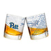 University Of Pittsburgh Whiskey Glass Set (2 Low Ball Glasses)