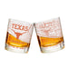 University Of Texas Whiskey Glass Set (2 Low Ball Glasses)