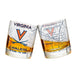 University Of Virginia Whiskey Glass Set (2 Low Ball Glasses)