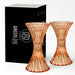 Tall X Candle Holder Reversible 13.2cm (Set of 2) Amber