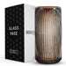 Ripple Vase Rounded Bottom Hand-Blown Glass Vases for Flowers - Coffee