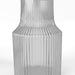 Ripple Vase Wide Bottom Ribbed Hand-Blown Flower Vase Glass for Flowers - Clear