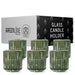 Ripple Candle Holder - Reversible 6 x 5.5cm (Set of 6) - Olive Green