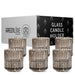Ripple Candle Holder - Reversible 6 x 5.5cm (Set of 6) - Gray