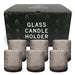Bubble Cylinder Candle Holder - 6.35cm (Set of 6) Gray