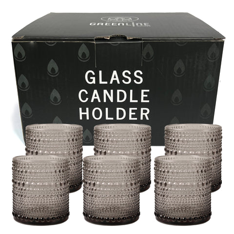 Bubble Cylinder Candle Holder - 6.35cm (Set of 6) Gray