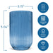Ribbed Colored Drinking Glasses (Set of 4) - Blue