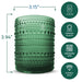 Bubble Lowball Hobnail Glasses 350ml (Set of 6) - Green