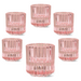 Ripple Candle Holder - Reversible 6 x 5.5cm (Set of 6) - Pink