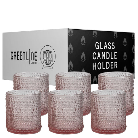 Bubble Cylinder Candle Holder - 6.35cm (Set of 6) Pink