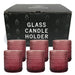 Bubble Cylinder Candle Holder - 6.35cm (Set of 6) Red