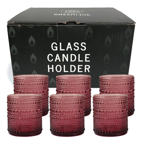 Bubble Cylinder Candle Holder - 6.35cm (Set of 6) Red