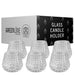Bubble Wider Base Candle Holder - 6.5cm (Set of 6) - Clear