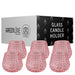 Bubble Wider Base Candle Holder 6.5cm (Set of 6) - Pink