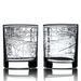 Tampa Etched Street Grid Whiskey Glasses