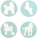 Poodle Lovers Ceramic Drink Coasters - Set of 4