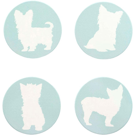 Yorkshire Terrier Ceramic Drink Coasters - Set of 4