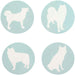 Siberian Husky Ceramic Drink Coasters - Set of 4