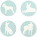 Boston Terrier Ceramic Drink Coasters - Set of 4