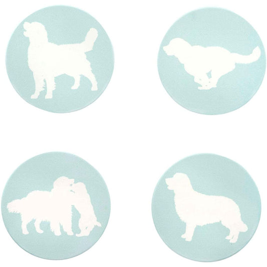 Golden Retriever Ceramic Drink Coasters - Set of 4