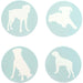 Boxer Ceramic Drink Coasters - Set of 4