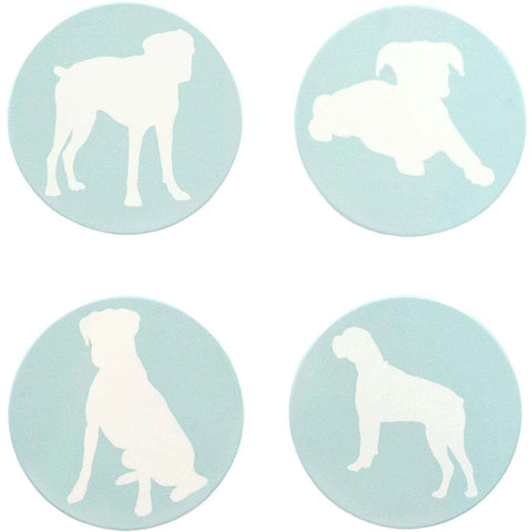 Boxer Ceramic Drink Coasters - Set of 4
