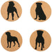 Rottweiler Cork Drink Coasters - Set of 4