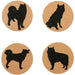 Siberian Husky Cork Drink Coasters - Set of 4
