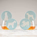 Schnauzer Ceramic Coasters with Metal Stand (Set of 4)