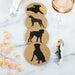 Boxer Cork Drink Coasters - Set of 4