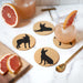 Boston Terrier Cork Drink Coasters - Set of 4