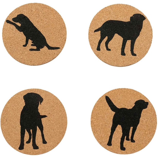 Labrador Retriever Cork Drink Coasters - Set of 4